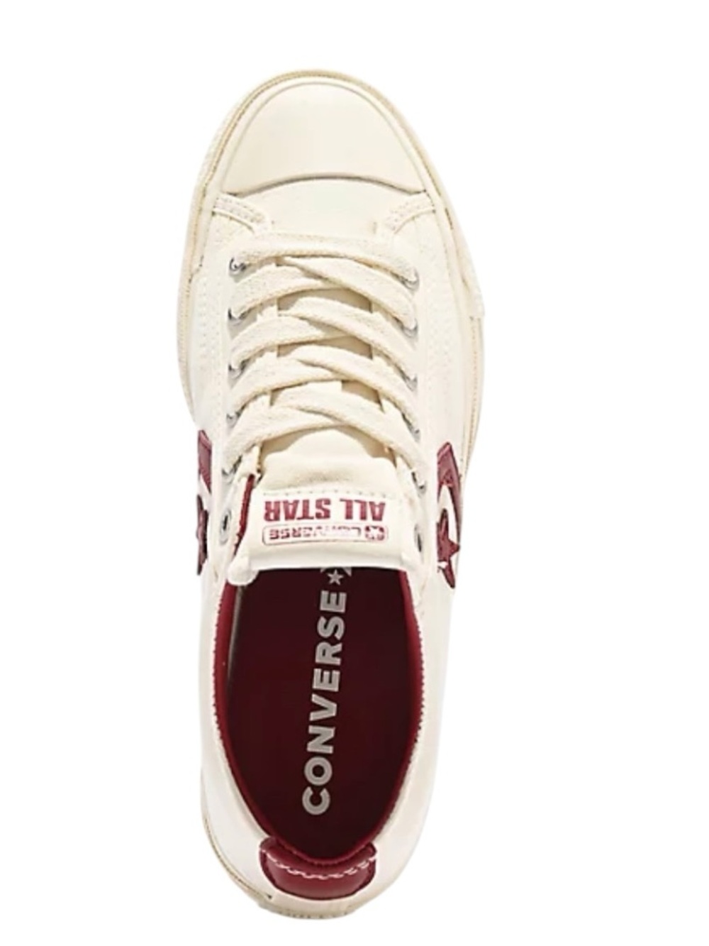 Converse Star Player 76 Egret & Park Red Shoes Size Men’s 8.5/ 10 Women’s NWT - Picture 4 of 15
